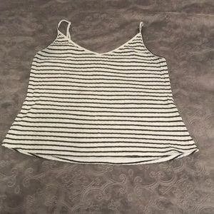 Black and white striped tank top